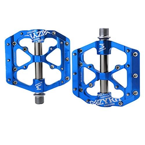 Mountain Bike Pedal : KuaiKeSport Cycle Pedals, Aluminum Bicycle Pedals Ultralight Cycling Sealed Bearing Pedals With Anti-Slip Nail Mtb Mountain Bike Pedals Accessories, Road Bike Pedals Durable, Blue