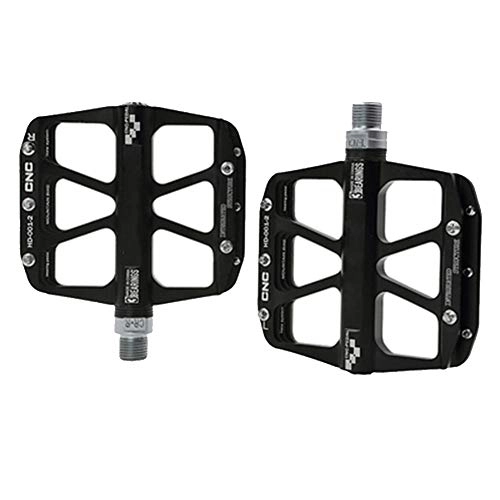 Mountain Bike Pedal : KuaiKeSport Road Bike Pedals, Mountian Bike Pedals Aluminum Alloy 3 Sealed Bearing Pedals MTB Bicycle Carbon Fiber Big Tread Pedals for Bicycle Parts, Non-Slip Durable Bmx Cycling Pedals, Black