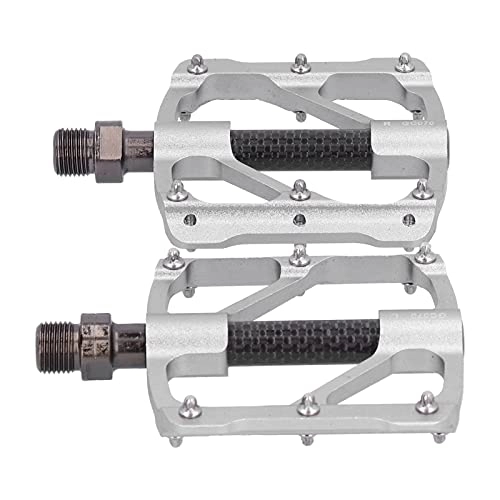Mountain Bike Pedal : KUIDAMOS 2pcs ‑molybdenum Steel Shaft Bicycle Pedal, Road Bicycle 3 Bearings Pedals Smoothly and Labor‑saving Long Service Life for Labor‑savingRiding(Titanium)