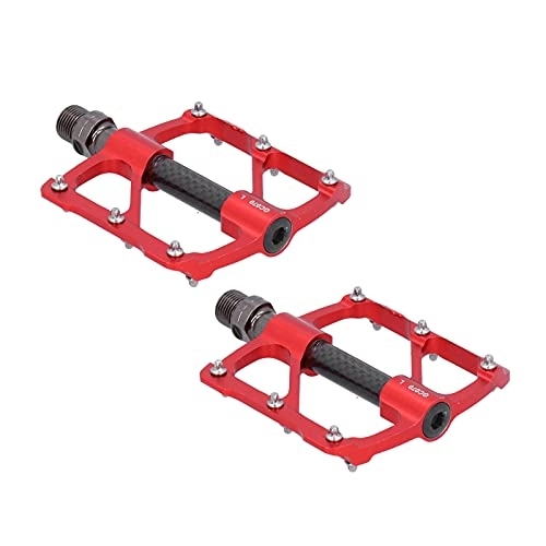 Mountain Bike Pedal : KUIDAMOS 3 Bearing Mountain Bike Pedals, Stability and Cycling Cadence 2pcs ‑molybdenum Steel Shaft Bicycle Pedal for Labor‑savingRiding(red)