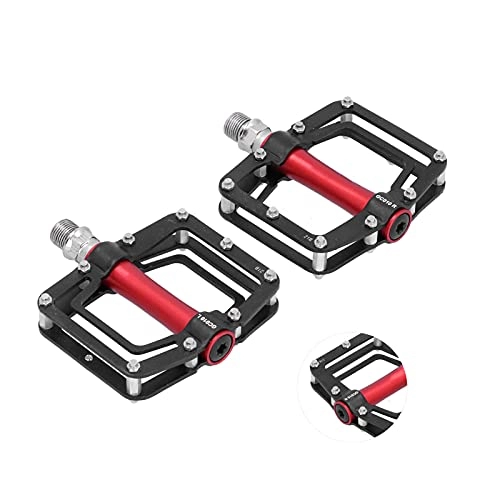 Mountain Bike Pedal : KUIDAMOS Bicycle Pedals, Mountain Bike Pedals Aluminum Alloy Forged Body ‑molybdenum Steel Shaft with 18 Non‑slip Nails for Mountain Bike