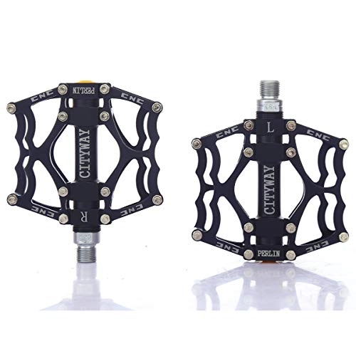 Mountain Bike Pedal : Kungfu Mall Aluminum Alloy Mountain Bike Platform Pedals Flat Sealed Bearing Axle 9 / 16 Cycling Bicycle Pedals