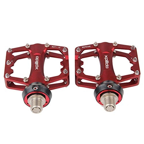 Mountain Bike Pedal : KUQIQI Bike Pedals, Universal Mountain Bicycle Pedals Platform Cycling Ultra Sealed Bearing Aluminum Alloy Flat Pedals 9 / 16", With quick release system The latest style, and durable