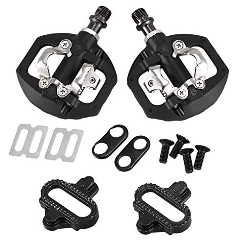Mountain Bike Pedal : KUYHA Bicycle Pedal Bike Self-Locking SPD Pedal Clipless Pedal Platform Adapters for Spd Looking Keo System