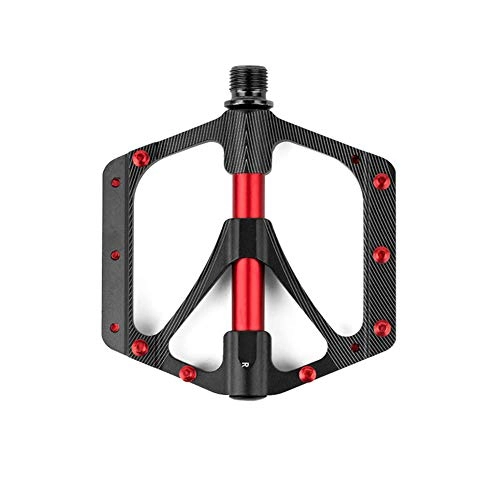 Mountain Bike Pedal : KXDLR Bike Cycling Pedals Lightweight Aluminum Alloy High Throw Bearing Pedal Mountain Bike, Road Bike, Bicycle Wide Flat Platform Pedals 9 / 16