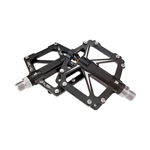 Mountain Bike Pedal : KXDLR Mountain Bike Pedals, Ultra Strong CNC Machined Alloy Body 9 / 16" Cycling Sealed 3 Bearing Pedals(Black)