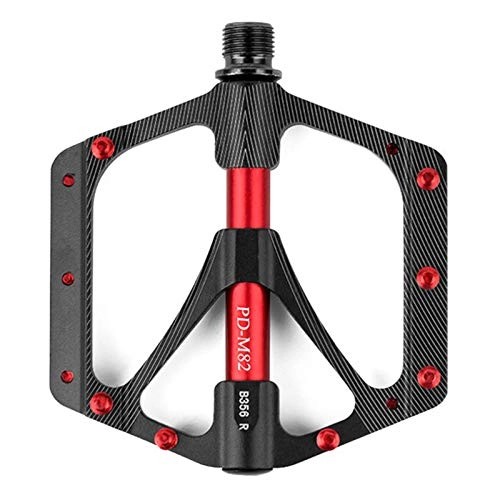 Mountain Bike Pedal : LAIABOR Bike Pedals, Anti Slip Durable Mountain Bike Flat Pedals for 9 / 16 inch, Ultralight MTB BMX Bicycle Cycling Road Bike Hybrid Pedals, Black