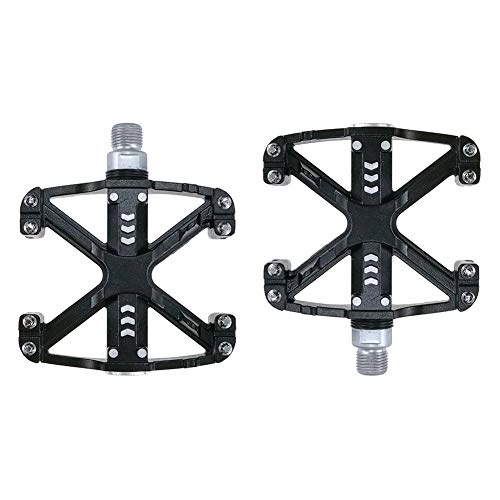Mountain Bike Pedal : LAIABOR Mountain Bike Pedals, Aluminum Antiskid Durable Bicycle Cycling Pedals 9 / 16 for BMX MTB Bicycle, Black