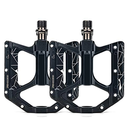 Mountain Bike Pedal : LAIABOR Mountain Bike Pedals, MTB Road Bicycle Pedals Ultra Lightweight, Sealed bearings, MTB BMX Cycling Bicycle Pedals, Black