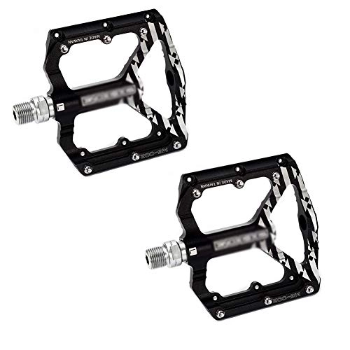 Mountain Bike Pedal : LAIABOR Mountain Bike Pedals, Ultra Strong CNC Machined Bearing Anodizing Bicycle Pedals for BMX MTB Road Bicycle, Black