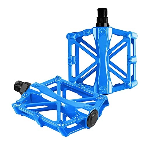 Mountain Bike Pedal : LANCYG Bike pedals Nylon Fiber Bicycle Pedal Ultralight Wide Bearing Pedal Flat Platform Pedals 9 / 16 Inch Bearing Pedals Mountain Bike Pedal Pedals (Color : Sky Blue)