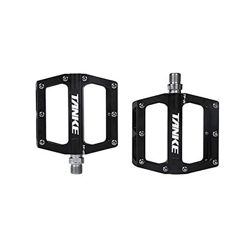 Mountain Bike Pedal : LANCYG Bike pedals Oil Slick Mountain Bicycle Pedals MTB Platform Aluminum Road Bike Pedals Bearing Anti-Silp Folding Bike Pedals Bicycle Parts Pedals (Color : Black)