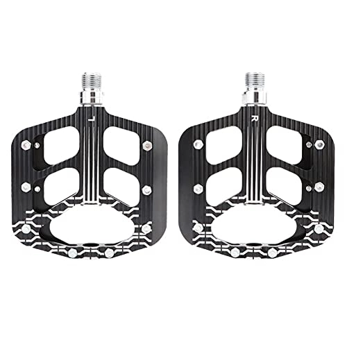 Mountain Bike Pedal : LANGTAO Mountain Bike Pedals Ultra-Light Aluminum Alloy Bike Pedals Anti-Skid And Stable MTB Pedals Bicycle Wide Platform Pedals Easy To Install Bicycle Pedals with Non-Slip Spikes, Black
