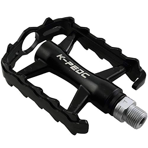 Mountain Bike Pedal : LAUTO Mountain Bike Pedals, Road Bike Pedals, Aluminum Alloy Spindle with Sealed Bearing Anti-Skid And Stable Mountain Bike Flat Pedals, for BMX MTB Road Bicycle