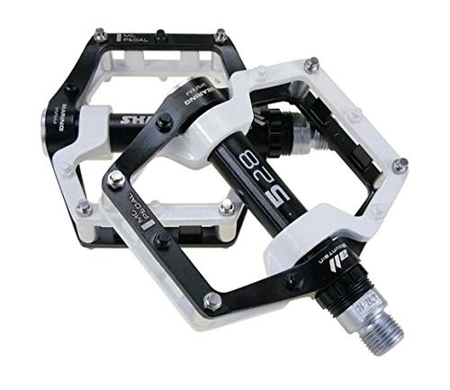 Mountain Bike Pedal : LCBYOG Bike Pedals MTB Sealed Bearing Bicycle Magnesium Alloy Road Mountain Cleats Ultralight Bicycle Pedal Parts Bike Pedals (Color : Black)
