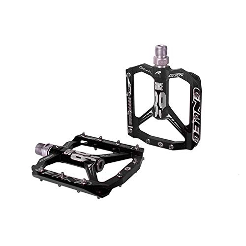 Mountain Bike Pedal : LCBYOG Ultralight Bicycle Pedal All Mtb Mountain Bike Pedal Material Bearing Aluminum Pedals Bike Pedals (Color : Black)