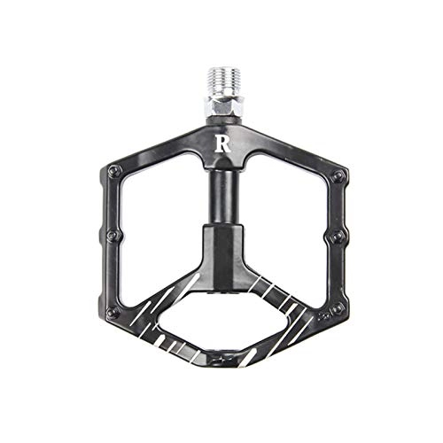 Mountain Bike Pedal : LDAMAI Bike pedals-bike parts Mountain bike pedals, aluminum alloy widened pedals, bicycle accessories, universal bicycle pedals, light and non-slip (Color : Black, Size : 101mm×105mm×21.7mm)