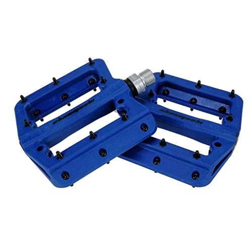 Mountain Bike Pedal : LDDLDG Mountain Bike Pedals, Wear-resistant and Comfortable Big Pedal 9 / 16" Cycling Sealed 3 Bearing Pedals (Color : Blue)