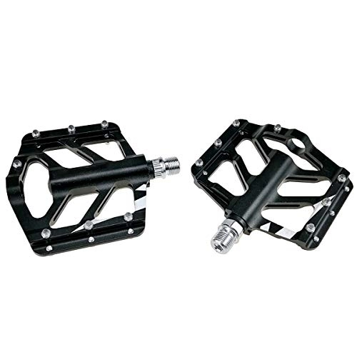 Mountain Bike Pedal : Lesrly-Cycle Bike Pedals, Ultralight Mountain Bike Pedals, Aluminum Alloy Bicycle Pedals, Suitable for Most 9 / 16 Spindle Bikes, Black