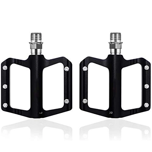 Mountain Bike Pedal : Lesrly-Cycle Mountain Bike Pedals, Non-Slip Bicycle Platform Flat Pedals, Ultra Light Durable Waterproof Dustproof Pedals, for Road / Mountain / BMX / MTB Bike