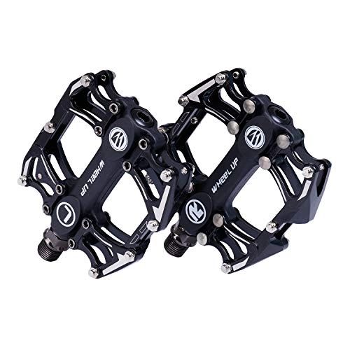 Mountain Bike Pedal : Letton Mountain Bike Pedals, Ultra Strong CrMo Steel Machined 9 / 16" Cycling Sealed 2 Bearing Pedals