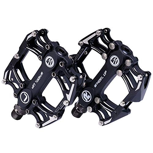Mountain Bike Pedal : Letton Non-Slip Mountain Bike Pedals Bicycle Platform Pedals, Anti-Skid Nodes, CNC-Machined High strength 6061 Aluminum Alloy Body, Standard 9 / 16" CrMo Steel Spindle, 2 Sealed Bearings, for BMX MTB