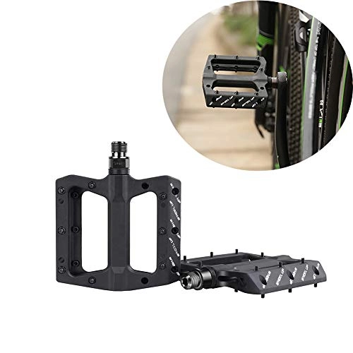 Mountain Bike Pedal : Letton Nylon Composite Mountain Bike Pedals - 9 / 16" High-Strength Non-Slip Bicycle Pedals - Lightweight Polyamide Black Bike Pedals for BMX MTB