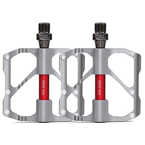 Mountain Bike Pedal : LFTYV Mountain Bike Platform Pedals, 9 / 16 Inch Wide Plus Aluminium Alloy Flat Cycling Pedals with Metal Texture Sealed Bearing Axle for Mountain BMX Accessories Bicycles, B