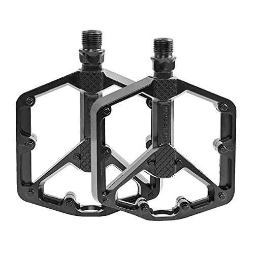 Mountain Bike Pedal : LHQ-HQ MTB Bike Pedals for Mountain Road Bicycle Aluminum Alloy Lightweight Anti-Skid Widen Platform Flat Pedals
