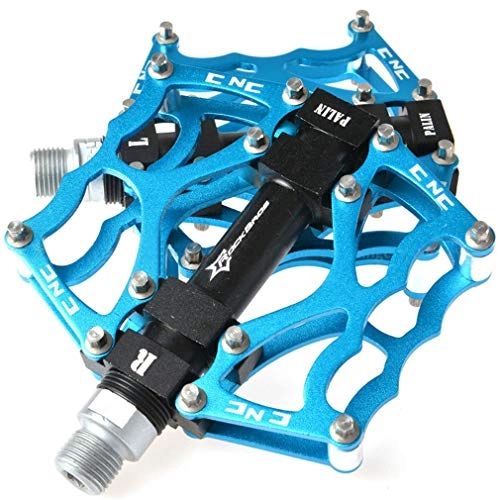 Mountain Bike Pedal : LHY RIDING Bike pedals mountain bike pedals aluminum alloy cleats self locking self locking cycling outdoor cycling pedals bicycle cleat set for mountain bike road bike pedals (Blue), Blue, 7.5 * 10cm