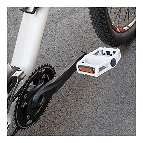 Mountain Bike Pedal : liangzai Reflective Sheet Pedal Waterproof Cycling Elements Mountain Bicycle Portable Fit For MTB Bike Anti-slip Platform Pedal hilarity (Color : Red)