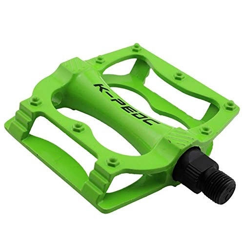 Mountain Bike Pedal : LIANYG Bicycle Pedals Utralight Sealed Bearing Bike Pedals CNC Aluminum Alloy Anti-skid Cycling Bicycle Pedal MTB Road Mountain Bike Parts Accessories 155 (Color : Green)