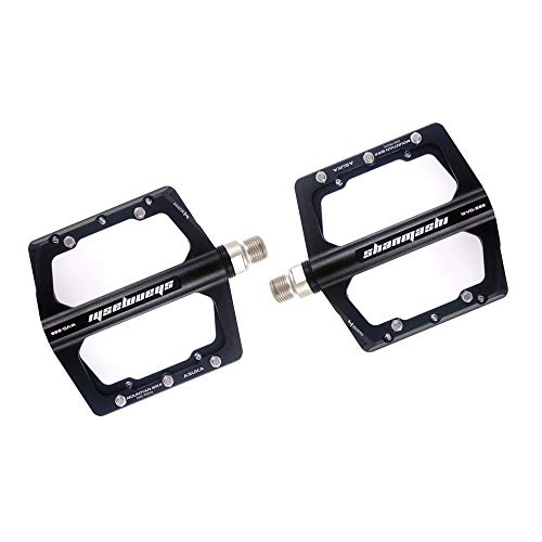 Mountain Bike Pedal : LiChaoWen Bicycle Pedal Aluminum Skid Durable Seal Bearing One Pair Of Bicycle Pedals Provide A More Comfortable Ride Non-slip Bicycle Pedal (Color : Black)