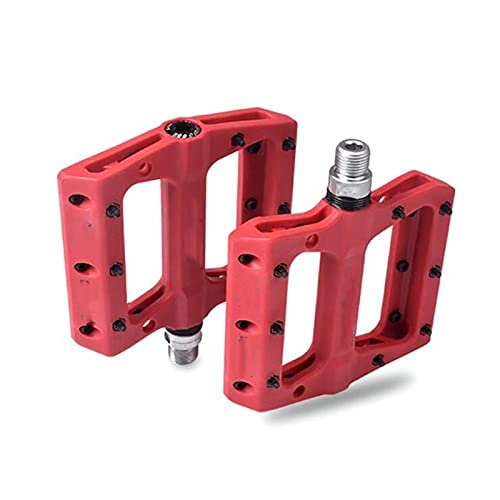 Mountain Bike Pedal : LiChaoWen Bicycle Platform Pedals Bicycle Pedal Sealed Bearing Pedals MTB Bicycle Part for Cycling Bike Accessories (Color : Red, Size : 12.4x10.7cm)