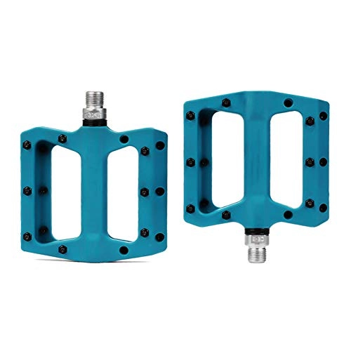 Mountain Bike Pedal : LIERSI Bike Pedals Ultralight Mountain Bike Pedals Bicycle Pedals 9 / 16" with 3 Sealed Bearings, Bicycle Cycling Wide Platform Pedals, Blue