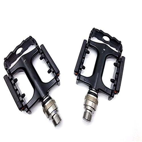 Mountain Bike Pedal : Light Aluminum Alloy Mountain Bike Pedal, 3 Sealed Bearing Axes, Super Light Bicycle Pedal, Pedal Anti Slip Pin Design, Suitable For Mountain Bike / city Bicycle / highway Bicycle(black / red / silve(Color:A)