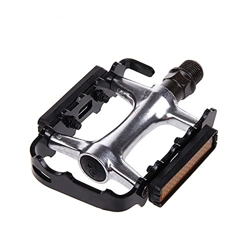 Mountain Bike Pedal : Light Aluminum Alloy Mountain Bike Pedal, With Reflector 2 Du Palin Ultra Light Bicycle Pedal, Pedal Anti-skid Nail Design, Suitable For Mountain Bike / City Bike / Road Bike(Color:A)