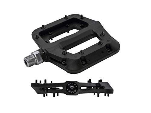 Mountain Bike Pedal : LINGNING MTB Bike Pedal Nylon 3 Bearing Composite 9 / 16 Mountain Bike Pedals High-Strength Non-Slip Bicycle Pedals Surface for Road BMX MT (Color : Black)