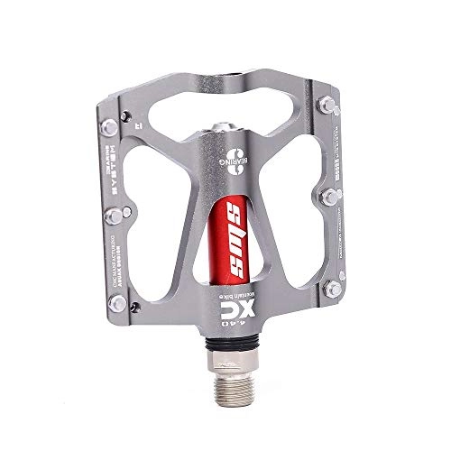 Mountain Bike Pedal : LinHut Sporting goods Bicycle pedal injection magnesium alloy body processing threaded spindle super-sealed bearing paired aluminum alloy 3 bearing road mountain bicycle pedal