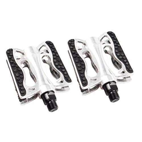 Mountain Bike Pedal : LIOOBO 2pcs Bicycle Pedals Mountain Bike Pedal Aluminum Alloy Pedals Lightweight Flat Bike Parts Components for Outside Outdoor Bike Sport