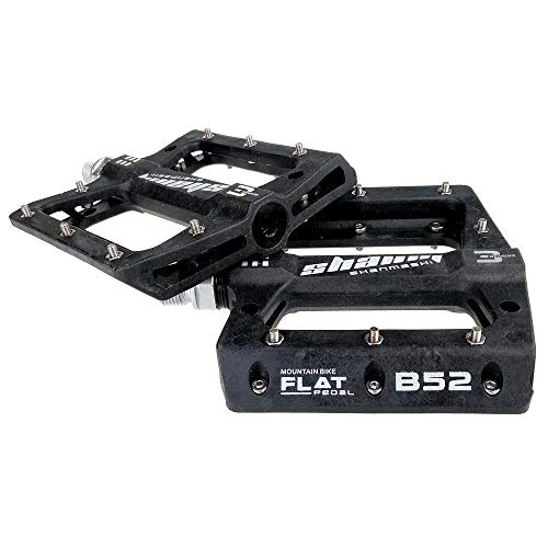 Mountain Bike Pedal : Lisansang Bike Pedals Mountain Bike Pedals 1 Pair Aluminum Alloy Antiskid Durable Bike Pedals Surface For Road BMX MTB Bike black (SMS-B52) Suitable for a Variety Of Bicycles