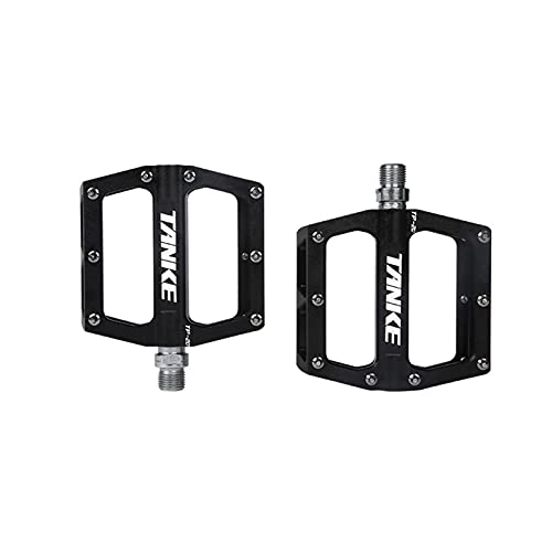 Mountain Bike Pedal : LITOSM Bike Pedals, Cycling Pedals Oil Slick Mountain Bicycle Pedals MTB Platform Aluminum Road Bike Pedals Bearing Anti-Silp Folding Bike Pedals Bicycle Parts compatible (Color : Black)