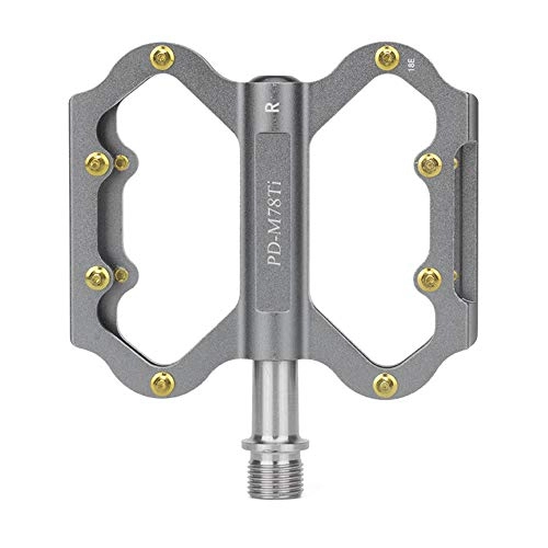 Mountain Bike Pedal : Liuxiaomiao Bicycle Pedals Aluminium Alloy Pedals Mountain Bike Pedal Lightweight For MTB Road Bicycle for Mountain Bikes, BMX (Color : Silver)