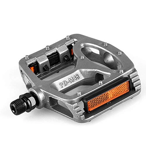 Mountain Bike Pedal : Liuxiaomiao Bicycle Pedals Aluminium Alloy Pedals Mountain Bike Pedal Lightweight For MTB Road Bicycle for Mountain Bikes, BMX (Size : PD-M48 Silver)