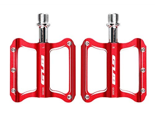 Mountain Bike Pedal : LKXOOD CNC Aluminum Alloy Mountain Bike MTB Pedals Road Bike DU Sealed Bearing Bicycle Pedals Ultralight Bicycle Pedal Parts-Red