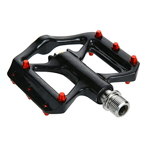 Mountain Bike Pedal : LLZH Road MTB Bike Pedals, Aluminum Alloy Bicycle Pedals, Mountain Bike Pedal with Removable Anti-Skid Nails, Lightweight Waterproof Aluminum Pedals with Cleats