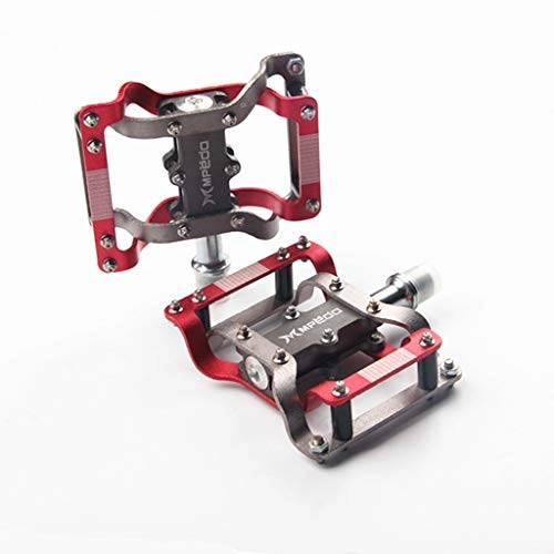 Mountain Bike Pedal : LLZYL City pedals - Mountain bike bearing pedals - Ultra-light titanium alloy anti-skid, shaft material chrome molybdenum steel Durable, colorful