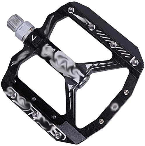 Mountain Bike Pedal : LMCLJJ Bicycle Pedals - Mountain Bike Pedals - Alloy Cycling Sealed 3 Bearing Bike Pedals - Road Bike Pedals w / 20 Anti-skid Pins - Lightweight Platform Pedals Colour:Black (Color : Black)