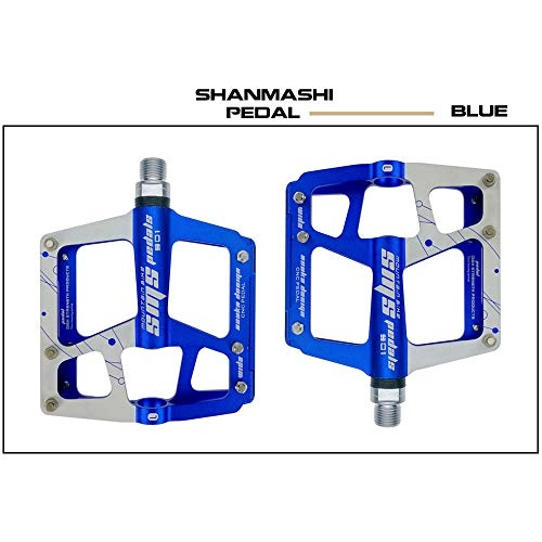 Mountain Bike Pedal : Lmycrs Bicycle Pedal Mountain Bike Pedals 1 Pair Aluminum Alloy Antiskid Durable Bike Pedals Surface For Road BMX MTB Bike 5 Colors (SMS-901) Bike Pedal (Color : Blue)