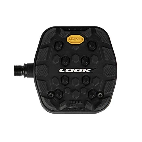 Mountain Bike Pedal : LOOK Cycle - Geo Trail Grip Bicycle Pedals - Flat Pedals - Reliability, Comfort and Durability - Slip-Proof Safety - Innovative Activ Grip Rubber - High-Performance MTB Bike Pedal - Black